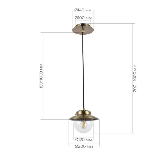 EVOLUCE SLE110103-01 Подвес Античная бронза/Прозрачный E14 1*40W, изображение 2