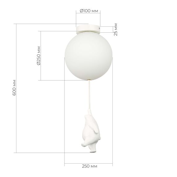 EVOLUCE SLE115422-01 Подвес Белый/Белый E27 1*60W, изображение 4