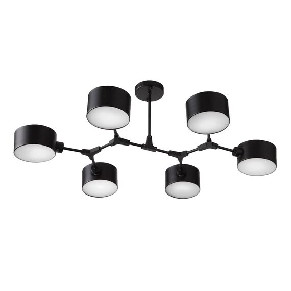 EVOLUCE SLE183402-06 Светильник потолочный Черный/Черный E14 6*60W, изображение 5
