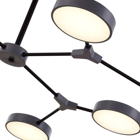 EVOLUCE SLE6003-702-08 Светильник потолочный Серый,Черный/Серый LED 8*10W, изображение 6