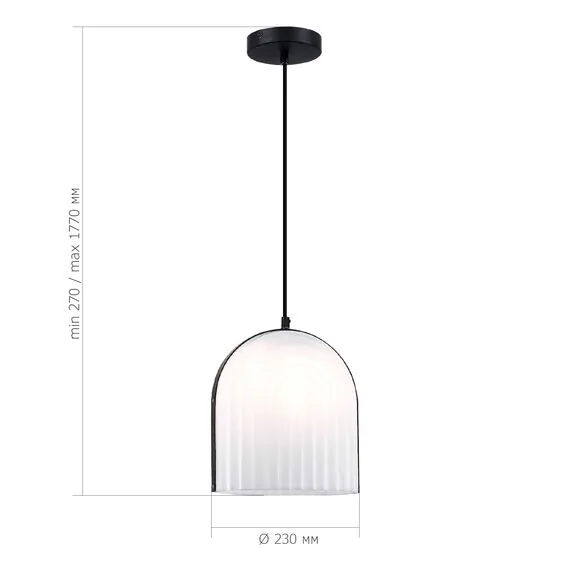 ST LUCE SL1302.403.01 Светильник подвесной ST-Luce Черный/Белый E27 LED 1*7W, изображение 6