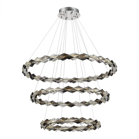 ST LUCE SL6009.103.03 Люстра подвесная ST-Luce Золотистый/Прозрачно-Дымчатый LED 1*75W 3000K, изображение 4