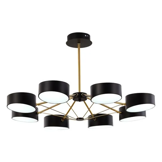 EVOLUCE SLE6005-402-08 Светильник потолочный Черный, Золотистый/Черный LED 8*10W, изображение 2