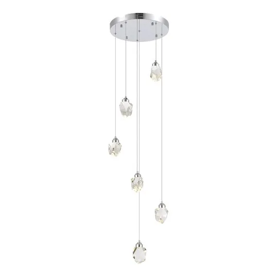 ST LUCE SL6114.103.06 Светильник подвесной ST-Luce Хром/Прозрачный LED 6*3W 3000K, изображение 3