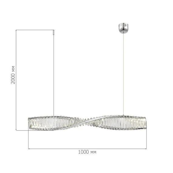 ST LUCE SL6205.113.01 Светильник подвесной ST-Luce Хром/Прозрачный LED 1*21W 4000K, изображение 3