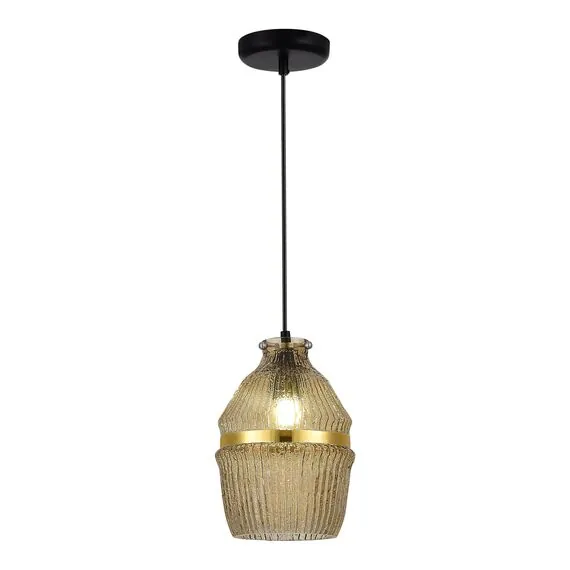 ST LUCE SL1661.403.01 Светильник подвесной ST-Luce Черный/Янтарный E27 1*40W, изображение 4