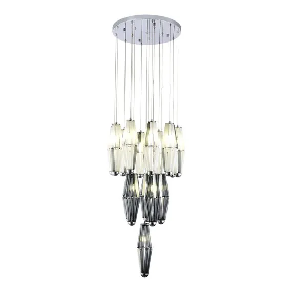 ST LUCE SL1242.103.16 Светильник подвесной ST-Luce Хром/Дымчатый, Молочный G9 16*5W 4000K, изображение 5