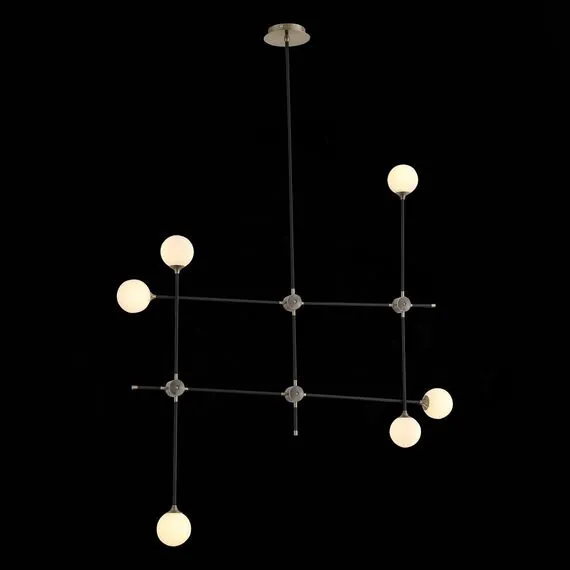 ST LUCE SL429.403.06 Светильник подвесной ST-Luce Черный, Золото/Белый G9 6*5W, изображение 3