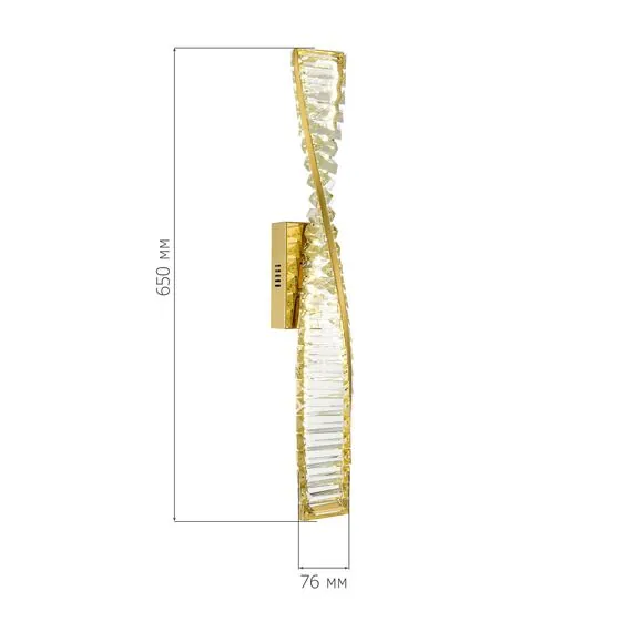 ST LUCE SL6205.301.01 Светильник настенный ST-Luce Латунь/Прозрачный LED 1*13W 4000K, изображение 3