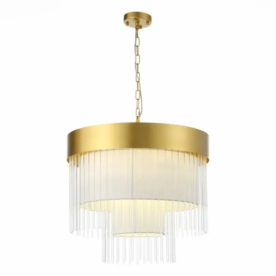 ST LUCE SL1352.203.09 Люстра подвесная ST-Luce Золотистый/Белый, Прозрачный E14 9*40W, изображение 6