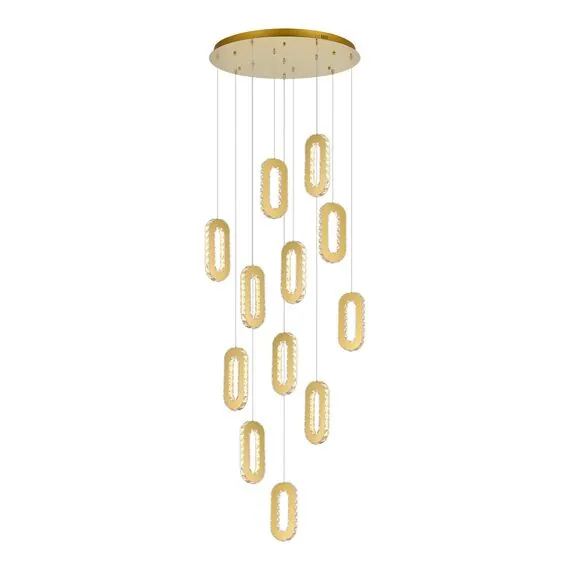 ST LUCE SL6506.203.12 Светильник подвесной ST-Luce Золотистый/Золотистый, Прозрачный LED 12*9W 3000K, изображение 3