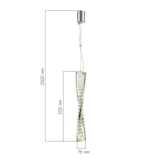ST LUCE SL6205.103.01 Светильник подвесной ST-Luce Хром/Прозрачный LED 1*11W 4000K, изображение 3