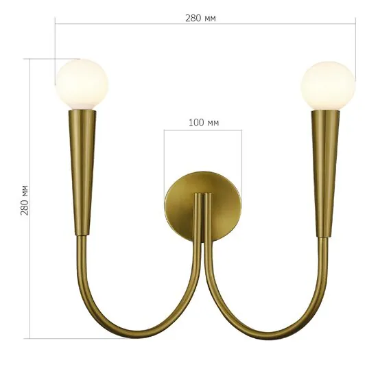 ST LUCE SL1243.301.02 Светильник настенный ST-Luce Латунь E14 2*60W, изображение 3