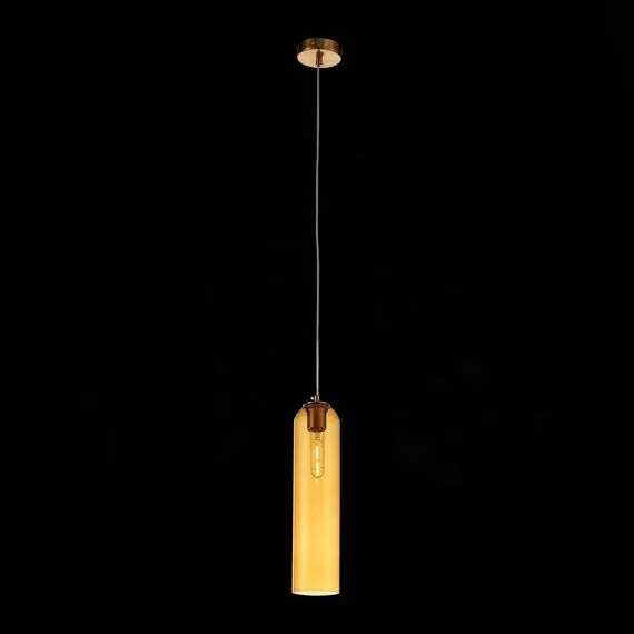 ST LUCE SL1145.393.01 Светильник подвесной ST-Luce Латунь/Янтарный E27 1*60W, изображение 3