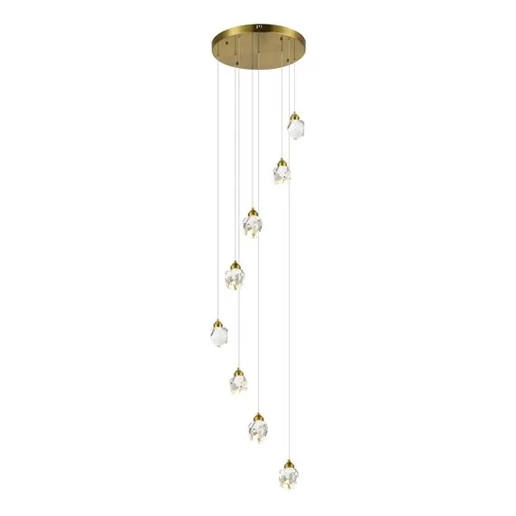 ST LUCE SL6114.203.08 Светильник подвесной ST-Luce Золотистый/Прозрачный LED 8*3W 3000K, изображение 2
