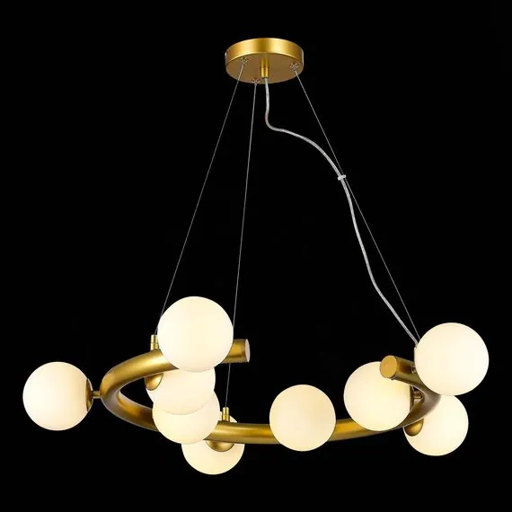 ST LUCE SL1185.203.09 Светильник подвесной ST-Luce Золотистый/Белый G9 9*5W, изображение 3