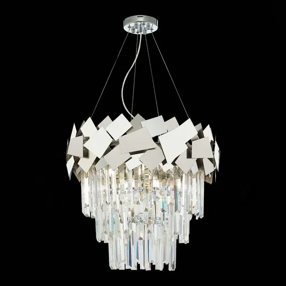 ST LUCE SL1232.103.06 Светильник подвесной ST-Luce Хром/Прозрачный, Хром E14 6*60W, изображение 3