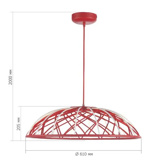ST LUCE SL6016.603.01 Светильник подвесной ST-Luce Красный/Красный LED 1*20W 3000K, изображение 7