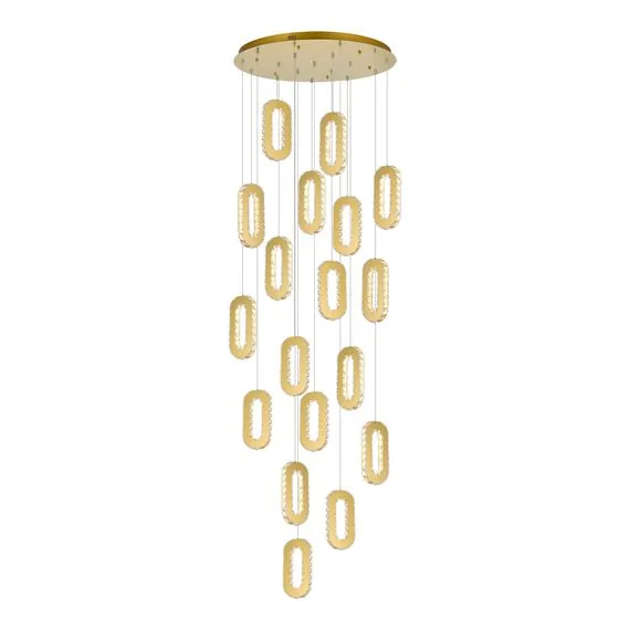ST LUCE SL6506.203.18 Светильник подвесной ST-Luce Золотистый/Золотистый, Прозрачный LED 18*9W 3000K, изображение 4