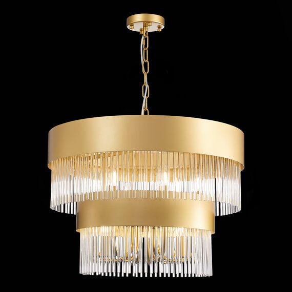 ST LUCE SL1225.203.09 Люстра подвесная ST-Luce Золотистый/Золотистый, Прозрачный E14 9*40W, изображение 3
