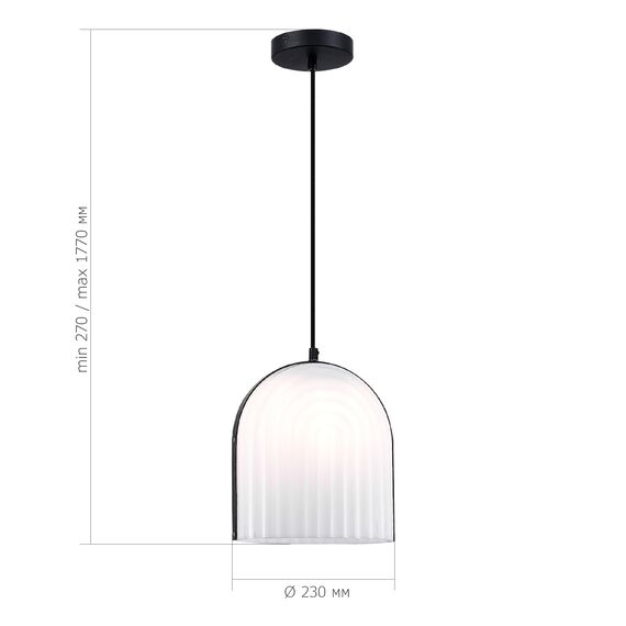 ST LUCE SL1302.403.01 Светильник подвесной ST-Luce Черный/Белый E27 LED 1*7W, изображение 6