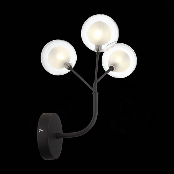 ST LUCE SL376.401.03 Бра ST-Luce Черный/Прозрачный, Белый G4 LED 3*2W -, изображение 3