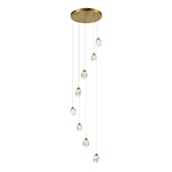 ST LUCE SL6114.203.08 Светильник подвесной ST-Luce Золотистый/Прозрачный LED 8*3W 3000K, изображение 2