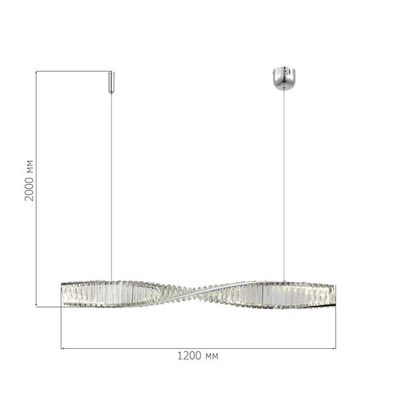 ST LUCE SL6205.123.01 Светильник подвесной ST-Luce Хром/Прозрачный LED 1*25W 4000K, изображение 3