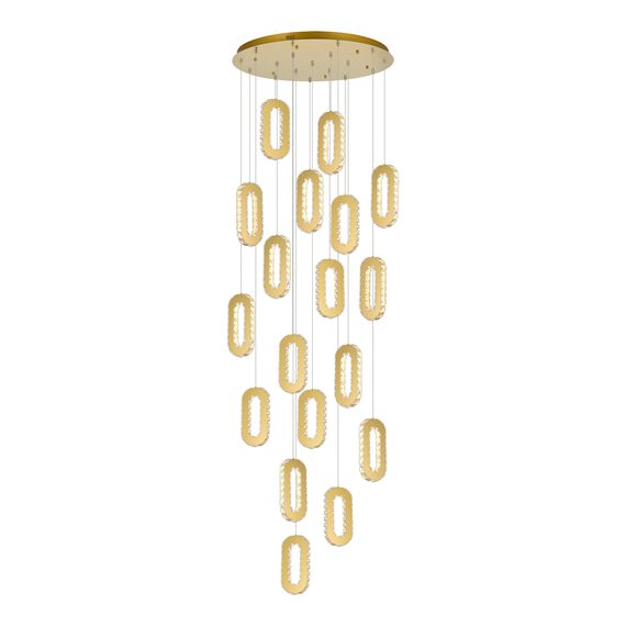 ST LUCE SL6506.203.18 Светильник подвесной ST-Luce Золотистый/Золотистый, Прозрачный LED 18*9W 3000K, изображение 4