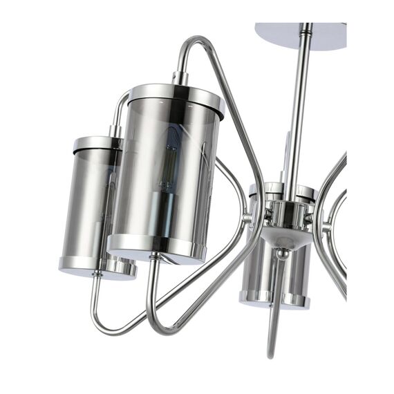 EVOLUCE SLE102302-05 Светильник потолочный Хром/Дымчатый E14 5*40W, изображение 2