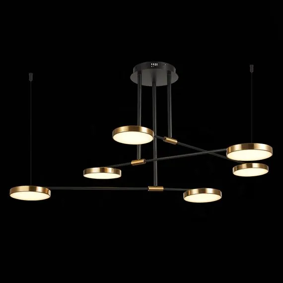 ST LUCE SL1605.403.06 Светильник подвесной ST-Luce Черный/Латунь, Белый LED 6*7,5W 3000K, изображение 3