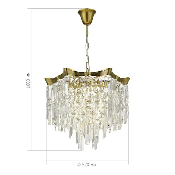 ST LUCE SL1659.303.07 Светильник подвесной ST-Luce Латунь/Прозрачный E14 7*60W, изображение 3