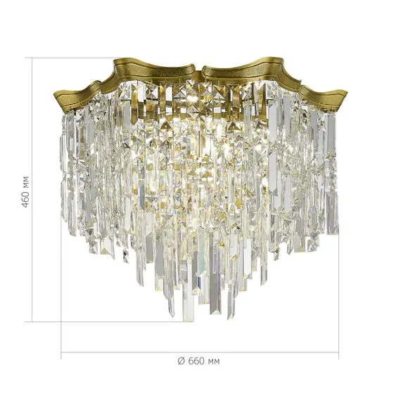 ST LUCE SL1659.302.10 Светильник потолочный ST-Luce Латунь/Прозрачный E14 10*60W, изображение 3