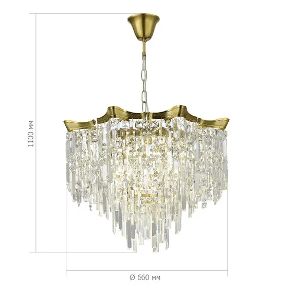 ST LUCE SL1659.303.10 Светильник подвесной ST-Luce Латунь/Прозрачный E14 10*60W, изображение 3