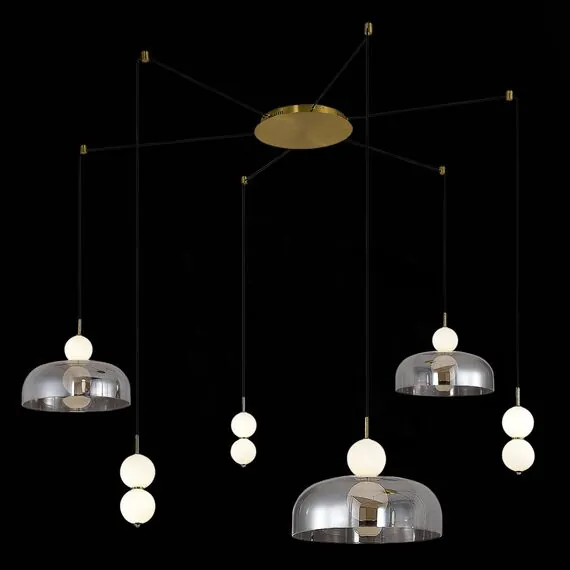 ST LUCE SL6112.202.42 Светильник подвесной ST-Luce Золотистый/Молочно-Белый,Прозрачно-Дымчатый LED 1*42W, изображение 2
