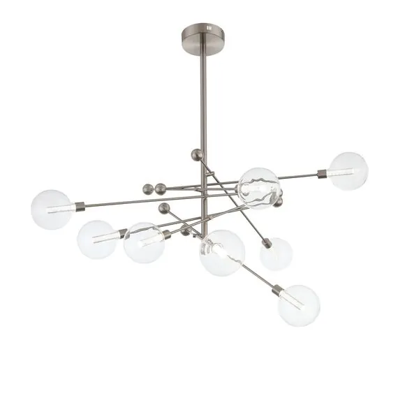 ST LUCE SL377.342.08 Люстра потолочная ST-Luce Никель/Прозрачный LED 8*4,5W 4000K, изображение 3