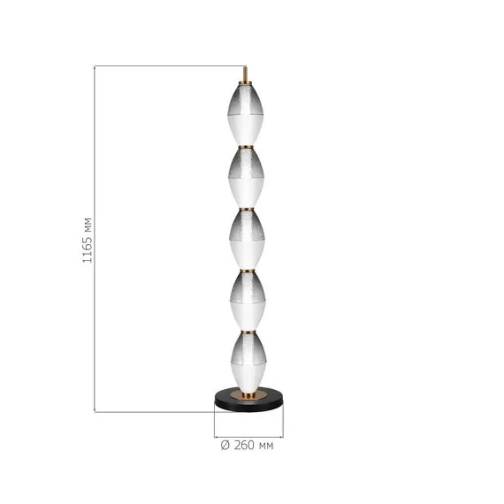 ST LUCE SL6130.405.27 Светильник напольный ST-Luce Черный/Белый, Дымчатый LED 1*35W 3000K, изображение 3