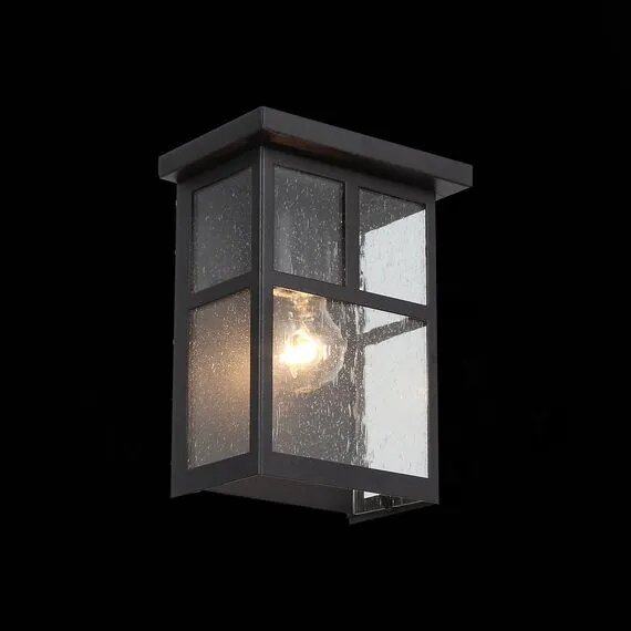 ST LUCE SL079.401.01 Светильник уличный настенный ST-Luce Темный кофе/Прозрачное кракелированное стекло E27, изображение 2
