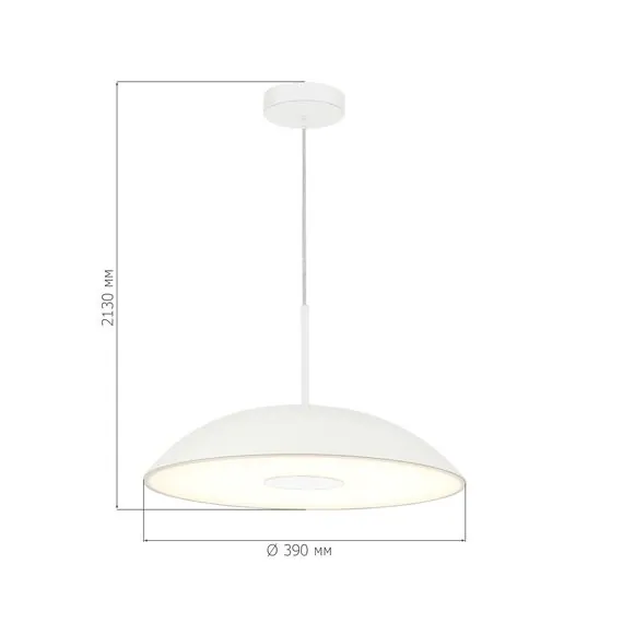 ST LUCE SL6128.503.01 Светильник подвесной ST-Luce Белый/Белый LED 1*24W 3000K, изображение 3