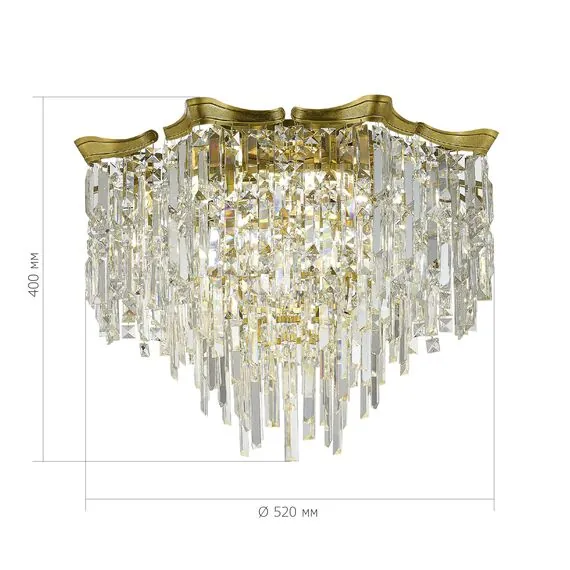 ST LUCE SL1659.302.07 Светильник потолочный ST-Luce Латунь/Прозрачный E14 7*60W, изображение 3