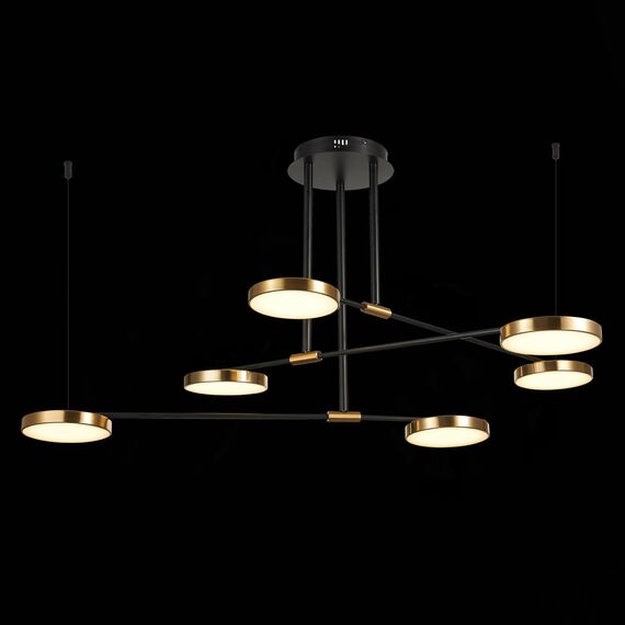 ST LUCE SL1605.403.06 Светильник подвесной ST-Luce Черный/Латунь, Белый LED 6*7,5W 3000K, изображение 3