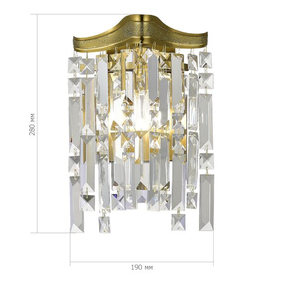 ST LUCE SL1659.301.01 Светильник настенный ST-Luce Латунь/Прозрачный E14 1*60W, изображение 2