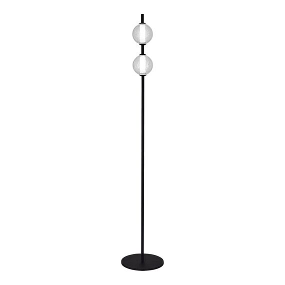 ST LUCE SL6120.405.01 Светильник напольный ST-Luce Черный/Прозрачное кракелированное стекло LED 2*8,5W 3000K, изображение 2