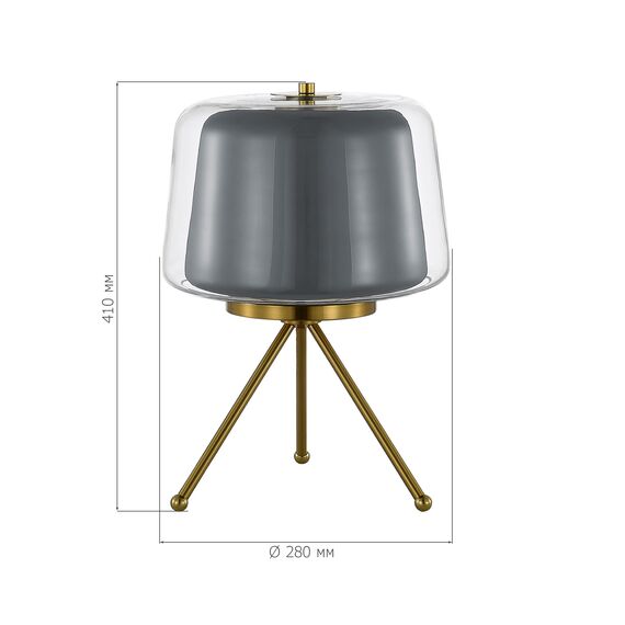 ST LUCE SL6127.314.01 Прикроватная лампа ST-Luce Латунь/Серый, Прозрачный LED 1*16W 3000K, изображение 3