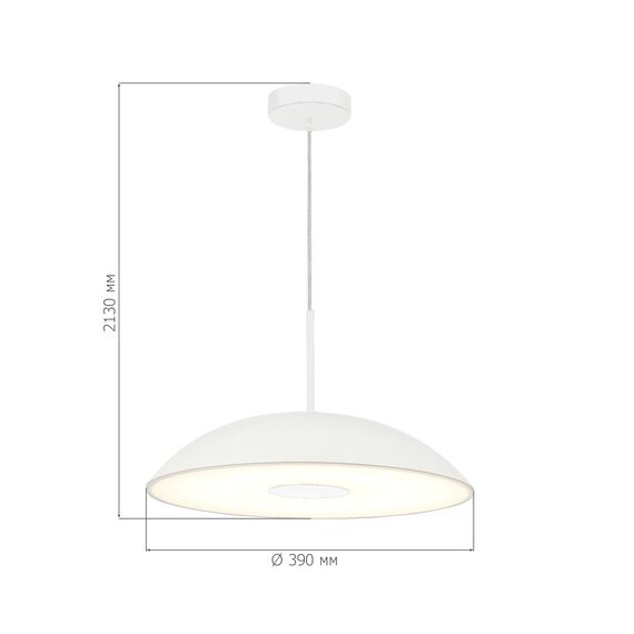 ST LUCE SL6128.503.01 Светильник подвесной ST-Luce Белый/Белый LED 1*24W 3000K, изображение 3