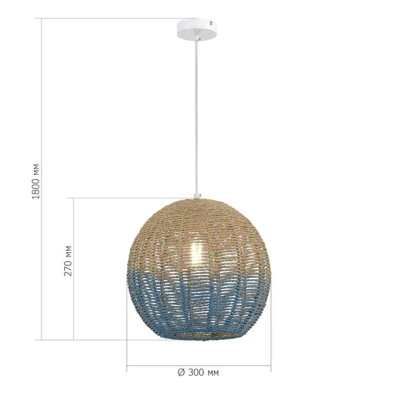 ST LUCE SL1514.533.01 Светильник подвесной ST-Luce Белый/Бежевый,Синий E27 1*7W, изображение 3
