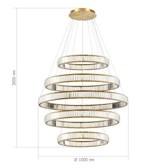 ST LUCE SL1622.313.05 Люстра подвесная ST-Luce Латунь/Прозрачный LED 1*285W 4000K, изображение 2