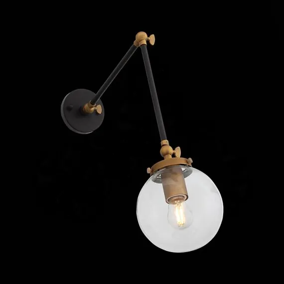 ST LUCE SL234.421.01 Бра ST-Luce Черный, Золото/Прозрачный E27 1*40W, изображение 2