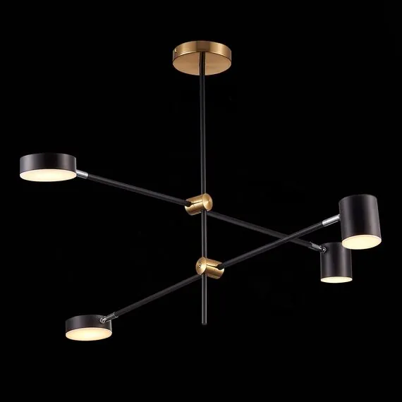 ST LUCE SL1604.432.04 Светильник потолочный ST-Luce Черный, Латунь/Черный LED 4*5W 3000K, изображение 3