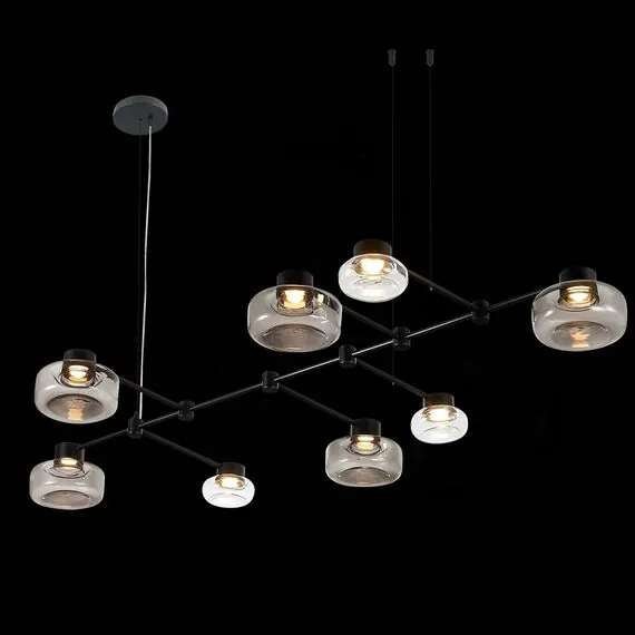 ST LUCE SL6005.403.08 Светильник подвесной ST-Luce Черный/Дымчатый, Прозрачный LED 8*3W 3000K, изображение 3
